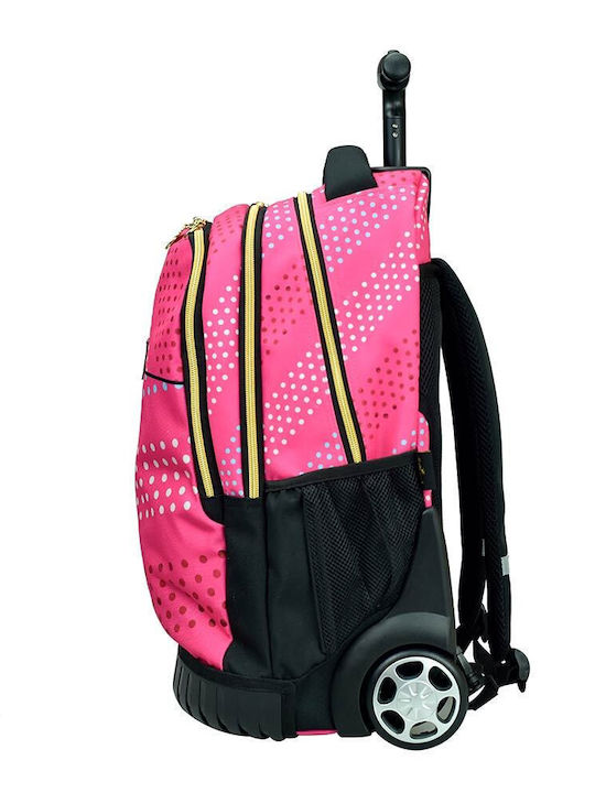 Hallmark Dots School Trolley Bag Elementary Multicolour With Water Bottle Holder 30L 2024