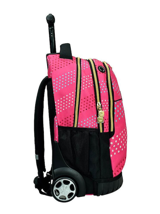 Hallmark Dots School Trolley Bag Elementary Multicolour With Water Bottle Holder 30L 2024