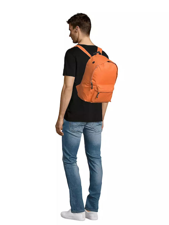 Sol's Rider Orange Schulranzen Rucksack für Junior High-High School mit Flaschenhalter Orange 15,7 l 28 x 14 x 40 cm