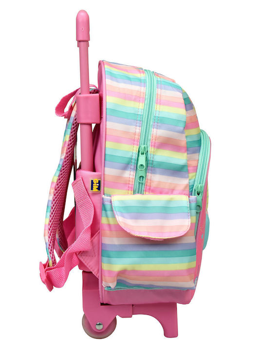 Gim Backpack School Bag Trolley Kindergarten Pink with Water Bottle Holder 12Liters