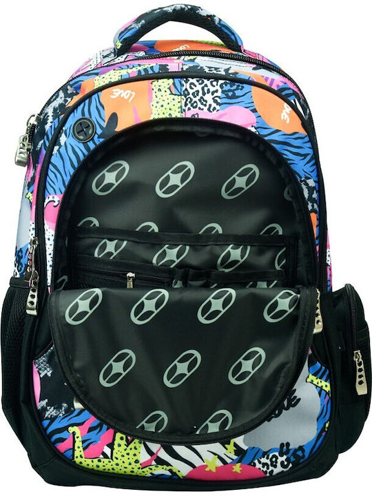 No Fear Schulranzen Rucksack Grundschule Mehrfarbig mit Flaschenhalter 30Liter