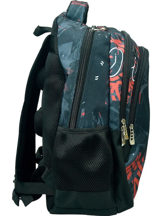 No Fear School Bag Backpack Elementary, Elementary Multicolour with Water Bottle Holder 30Liters