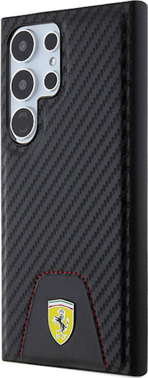 Ferrari Back Cover Δερματίνης / Δερμάτινο Μαύρο (Galaxy S24 Ultra)