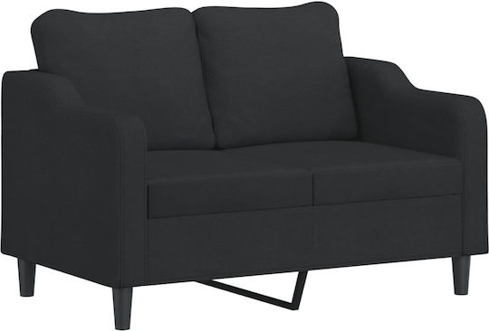 Living Room Furniture Set 3-Seater & 2-Seater & Armchair & Stool Black
