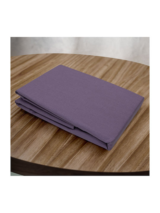 Lino Home Cearșaf Single cu Elastic 100x200+30cm. Claro Mauve