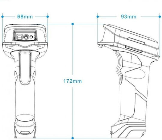 NG Handheld-Scanner Verkabelt mit 2D- und QR-Barcode-Lesefunktion
