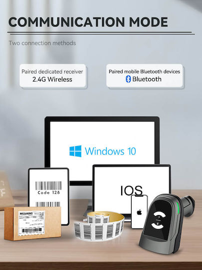 NG Handheld-Scanner Drahtlos mit 2D- und QR-Barcode-Lesefunktion
