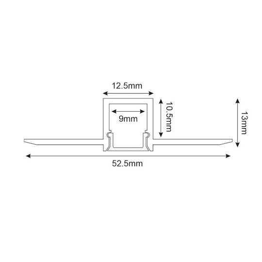 Aca Aluminiumprofil für LED-Streifen mit Opal Abdeckung 200cm