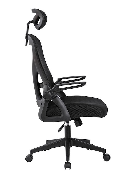 Woodwell Bf3050 Καρέκλα Γραφείου με Ανάκλιση και Ρυθμιζόμενα Μπράτσα Mesh Μαύρο