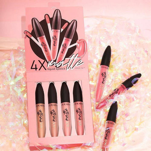 Set 4 Flüssige Lippenstifte Handaiyan Matte 4 X 2,5 Ml A