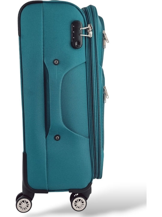 Playbags Fabric Petrol Suitcases With 4 Wheels Set Of 3 Pieces