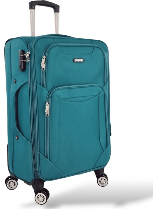 Playbags Fabric Petrol Suitcases With 4 Wheels Set Of 3 Pieces