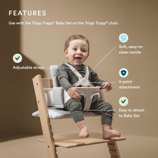 Stokke Accessories for Dining Chair Tripp Trapp, Safety Harness in Beige Color