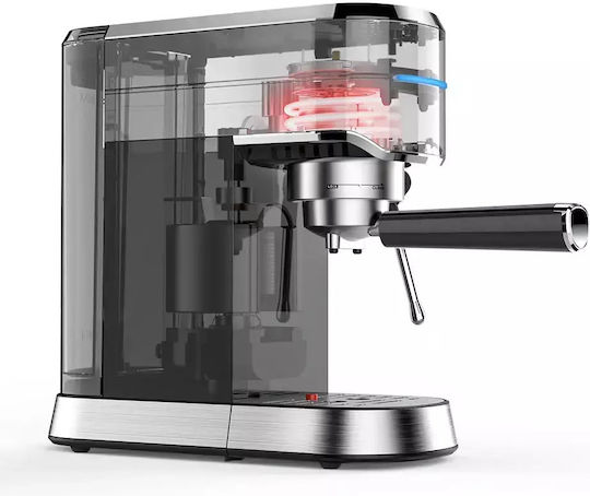 Blitzhome Μηχανή Espresso 1450W Πίεσης 15bar Γκρι