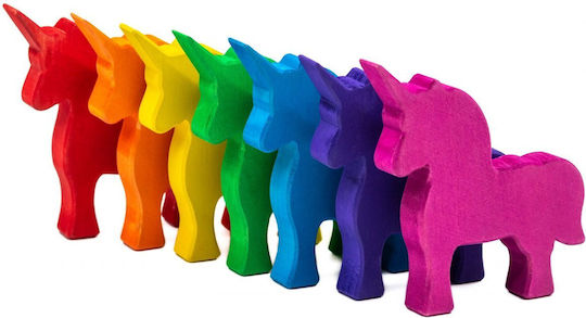 Βρεφικό Παιχνίδι Colorful Unicorns από Ξύλο