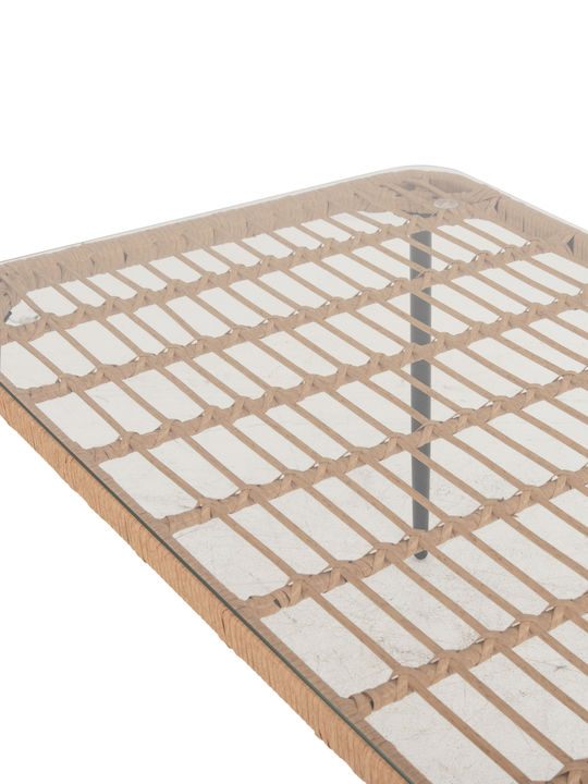 Masa pentru spații exterioare Ratan Black, Natural 139.5x79cm