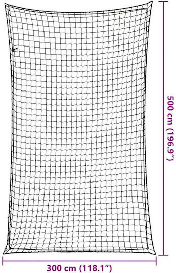 vidaXL Δίχτυ Αποσκευών Αυτοκινήτου 300x300cm Μαύρο