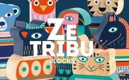 Djeco Jucărie de Construcție din Lemn Wooden Zetribu Figurine 21 pentru Copii 2+ ani+ Ani