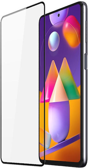 Glass 5D Керамичен Пълно лепило Закалено стъкло за цялото лице Черен (Galaxy A02s)