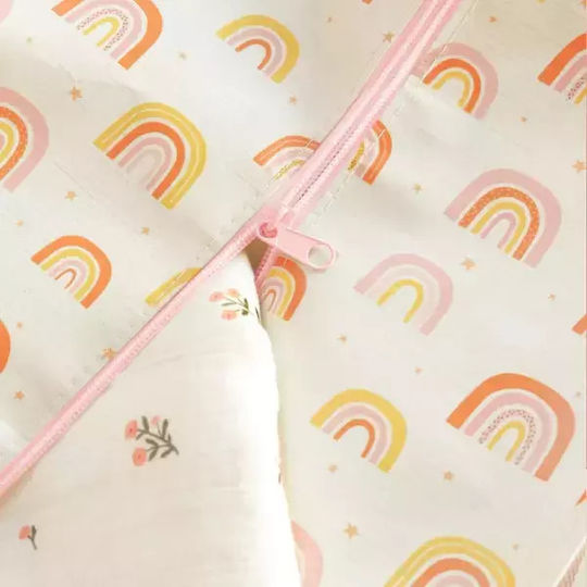 A Little Lovely Company Παιδικό Κουτί Αποθήκευσης από Πλαστικό Rainbows Μπεζ 58x45cm