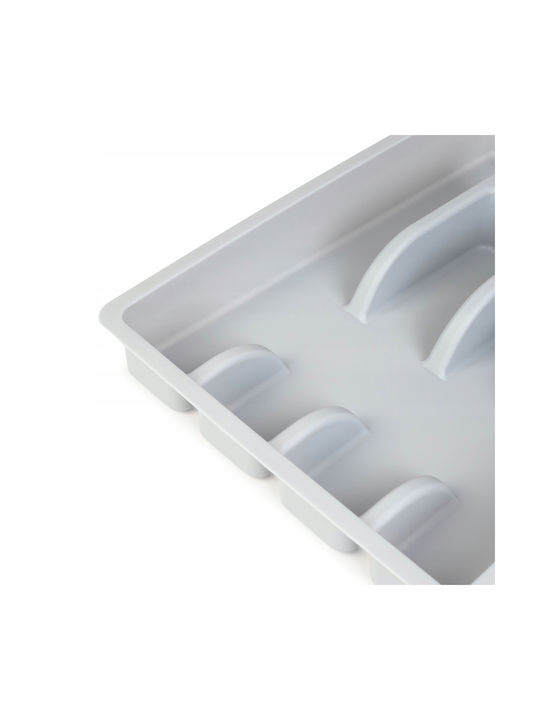 Kadax Plastic Drawer Insert Kitchen Organizer Cutlery Light Gray