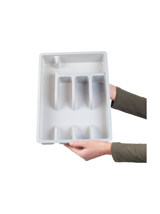 Kadax Plastic Drawer Insert Kitchen Organizer Cutlery Light Gray