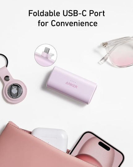 Anker Nano Power Bank 5000mAh 22.5W με Θύρα USB-C Μαύρο