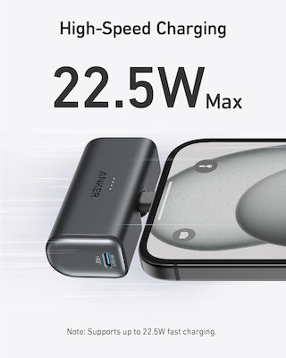 Anker Nano Power Bank 5000mAh 22.5W with USB-C Port Black