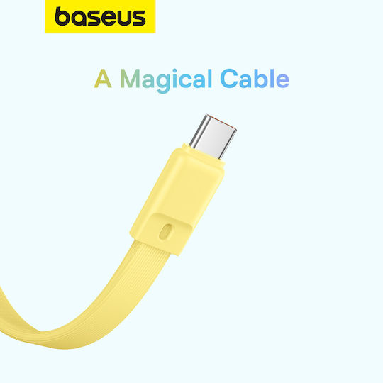 Baseus Magnetic Mini MagSafe Power Bank 10000mAh 30W με Θύρα USB-C Power Delivery / Quick Charge 3.0 Κίτρινο