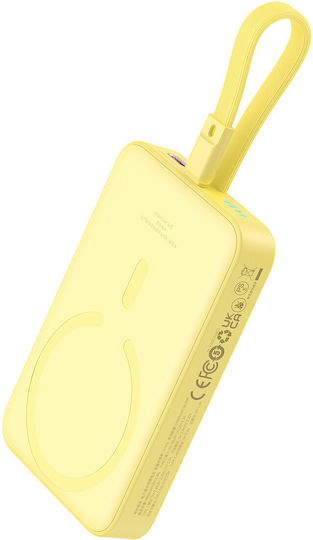 Baseus Mini MagSafe Power Bank 10000mAh 20W Power Delivery Κίτρινο