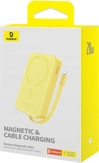 Baseus Mini MagSafe Power Bank 10000mAh 20W Power Delivery Κίτρινο