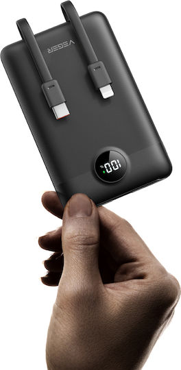 Veger W1170 Power Bank 10000mAh με Θύρα USB-A και Θύρα USB-C Μαύρο