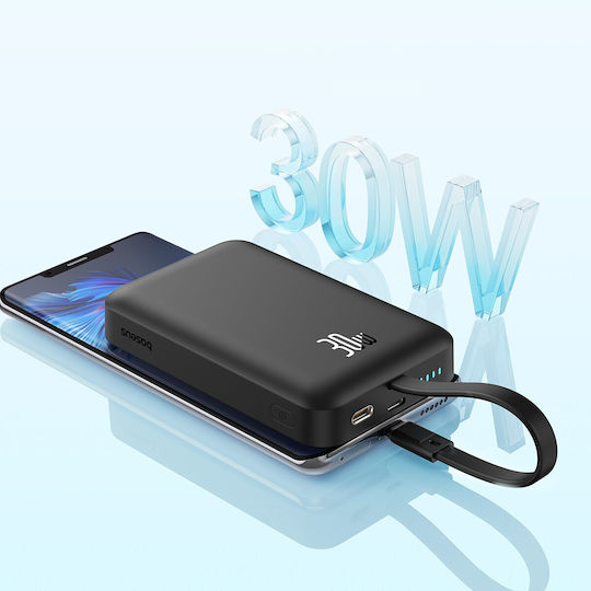 Baseus Mini MagSafe Power Bank 10000mAh 30W cu Port USB-C Livrarea energiei Negru