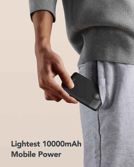Veger W1170 Power Bank 10000mAh με Θύρα USB-A και Θύρα USB-C Μαύρο