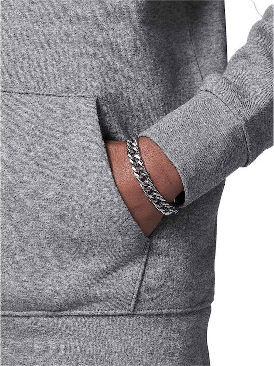 Fleece Kids Sweatshirt with Hood and Pockets Gray