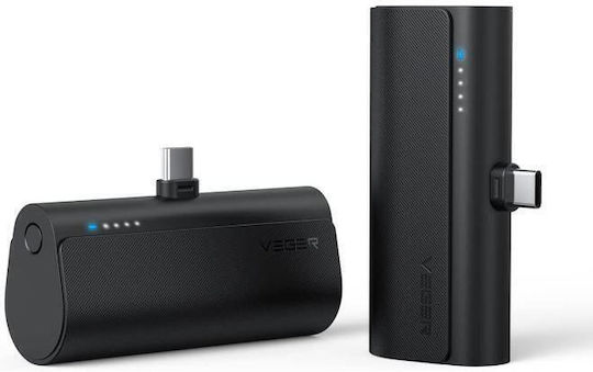 Veger V0556 Power Bank 5000mAh 20W Power Delivery Μαύρο