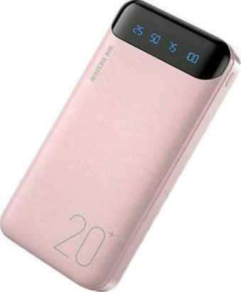 WK WP-163 Power Bank 20000mAh cu 2 Porturi USB-A Roz