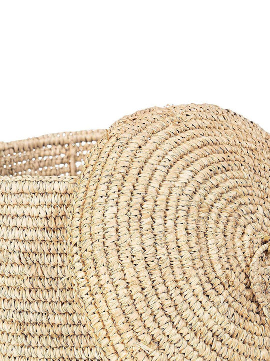 Coș decorativ Wicker cu capac Beige S Line