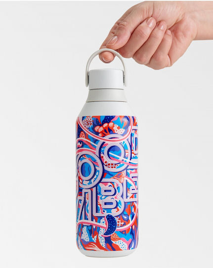 Chilly's Series 2 Urban Murals Stainless Steel Thermos Bottle BPA Free 500ml Good Vibes