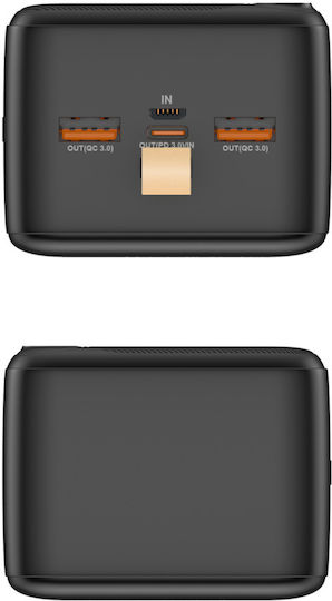 Kruger & Matz Power Bank 40000mAh Power Delivery / Quick Charge Μαύρο
