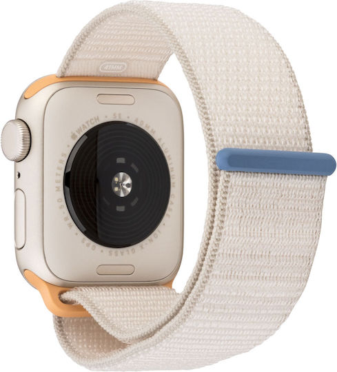 Apple Watch SE 2023 Aluminium 40mm Αδιάβροχο με Παλμογράφο (Starlight με Starlight Sport Loop)