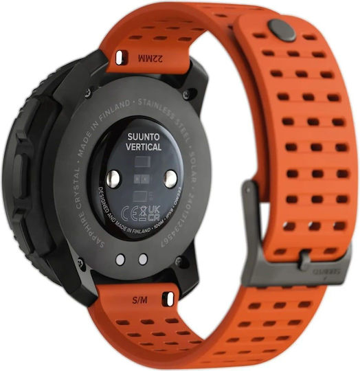 Suunto Vertical Solar Stainless Steel 49mm Waterproof Smartwatch with Heart Rate Monitor (Canyon)