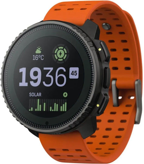 Suunto Vertical Solar Stainless Steel 49mm Waterproof Smartwatch with Heart Rate Monitor (Canyon)