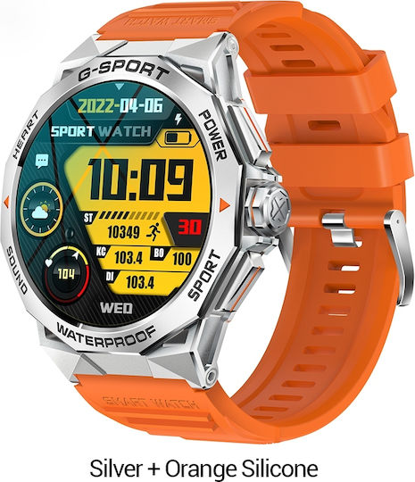 Microwear K62 Smartwatch with Heart Rate Monitor (K62 Orange)