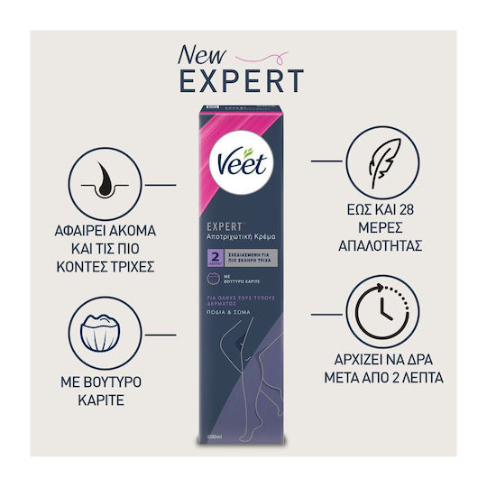 Veet Hair Removal Body Cream Expert Suitable for All Skin Types 200ml