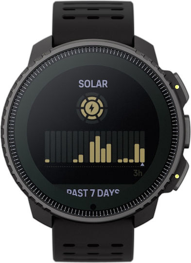 Suunto Vertical Solar Stainless Steel 49mm Waterproof Smartwatch with Heart Rate Monitor (Black)