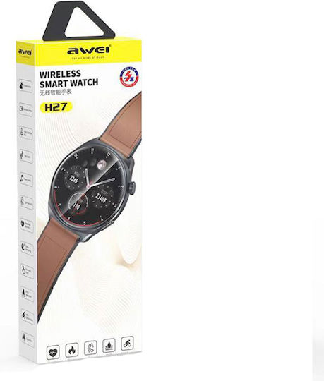 Awei H27 45mm Smartwatch with Heart Rate Monitor (Brown)