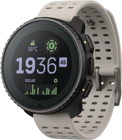 Suunto Vertical Solar Stainless Steel 49mm Waterproof Smartwatch with Heart Rate Monitor (Sand)