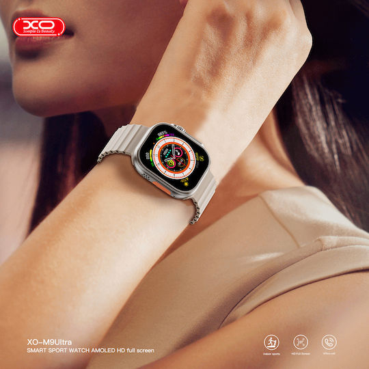 XO M9 Ultra Smartwatch με Παλμογράφο (Γκρι)