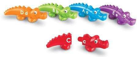 Learning Resources Alligators Pair - Alphabet And Colors Set Joc Educațional Litere și numere